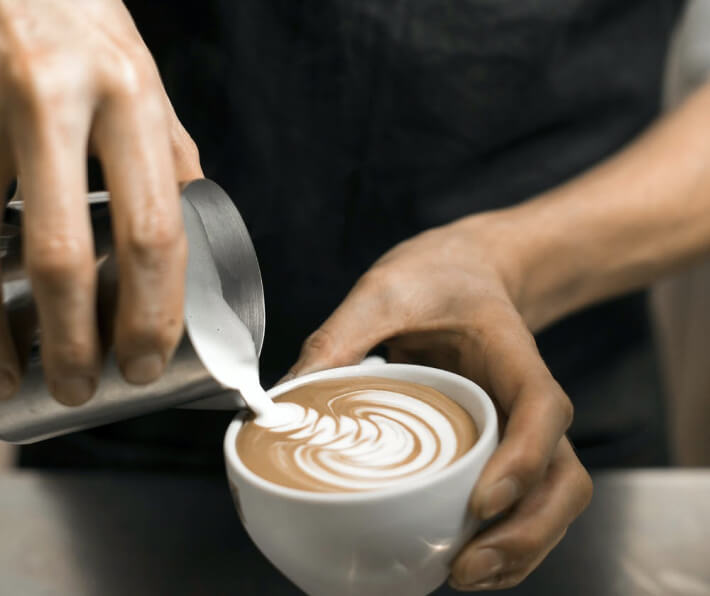 Cake with iced juice